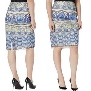 ECI Pencil Skirt with Embellished Design SZ 12